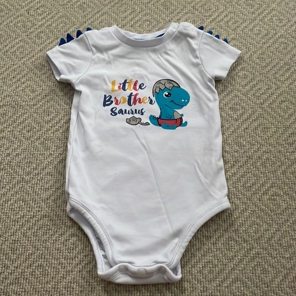 Little Brother Dinosaur Onesie 0-3M